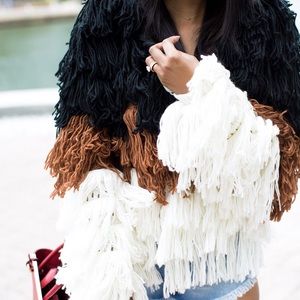 Chrissy Teigrn X REVOLVE SHAGGY COAT IN MULTI